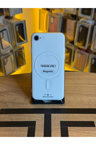 Avcı Teknoloji Market İphone 7/8/SE2/SE3 Uyumlu Şeffaf Sert Kılıf Magsafe Des...