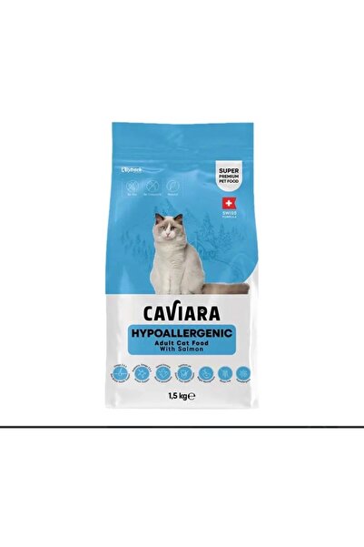 Caviara Caviara Dry Food for Sensitive Adult Cats, Salmon Flavor, 1.5 kg