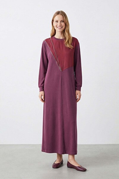 Puane Women's Crew Neck Embroidery Detailed Maxi Knitted Dress – 12686Elb - B...