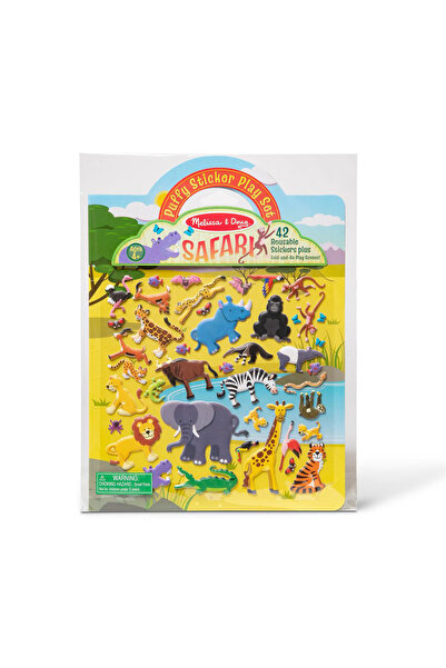 Melissa & Doug Επαναχρησιμοποιήσιμα αυτοκόλλητα Puffy Playset Safari (806037)