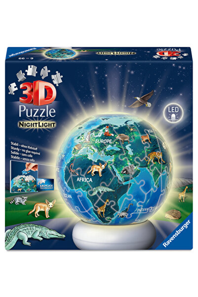 RAVENSBURGER Lampă de noapte Puzzle Ball Pământul Nopții 72 buc (12008055)