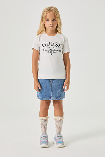 Guess تي شيرت فتاة كريم