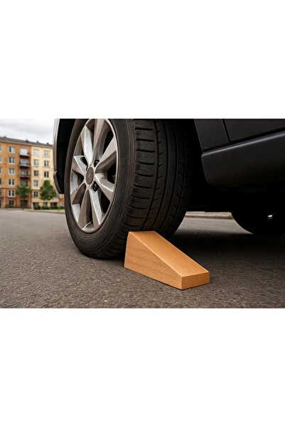 Generic WINGS - Beech Wood Made Wheel Stabilizer Chock 19.3 x 4.68 x 9.91 cm