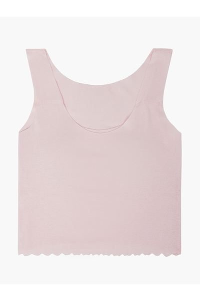 Styli Teen Girls Scalloped Hem Vest with Light Padding