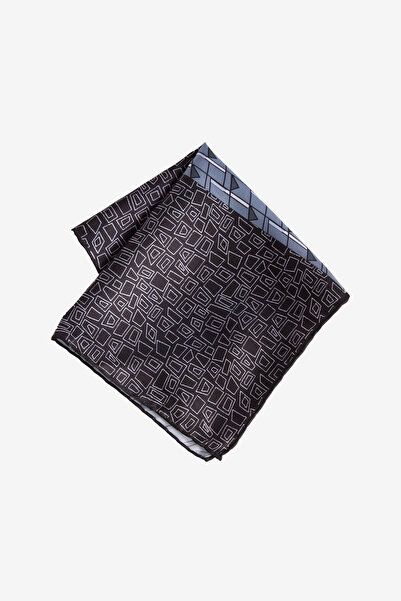 AC&Co / Altınyıldız Classics Men's Black-Grey Patterned Handkerchief