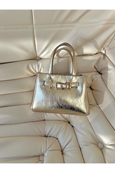 minebag Με λεπτομέρεια ζώνης Mini Nadia Γυναικείο Τσάντα χιαστί Χρυσό