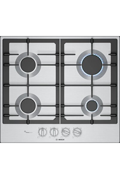 Bosch PCP6A5I90 Serie 6 Gazlı Ankastre Ocak Paslanmaz çelik 60cm