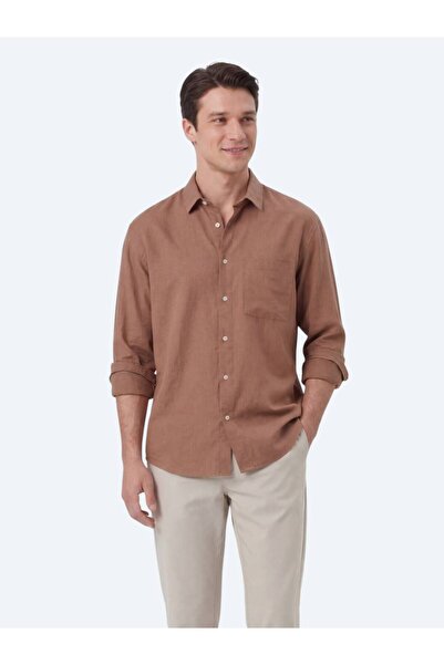 Kip Salmon Oversized Fit Woven Casual Shirt
