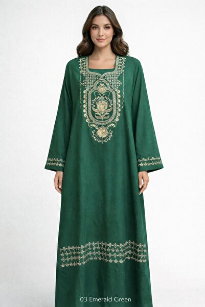 Kareem Miss Salma Women's jalabiya with distinctive oriental embroidery, soft...