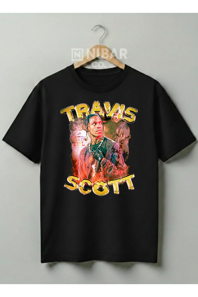 Grafftee Clothing تي شيرت ترافيس سكوت مطبوع ستريت ستايل للجنسين 100% مصنوع من...