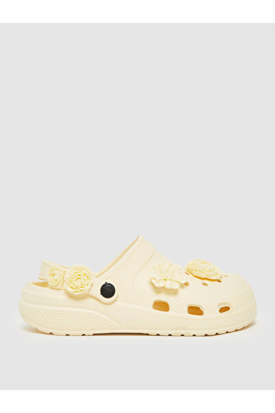 Styli Yellow Floral Comfort Slides