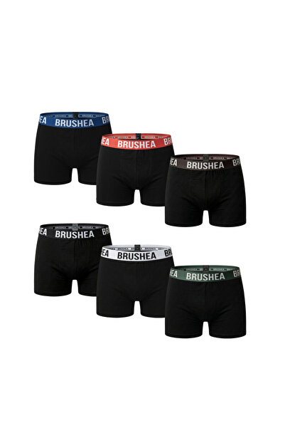 BRUSHEA Erkek Boxer Likralı Premıum 6'lı