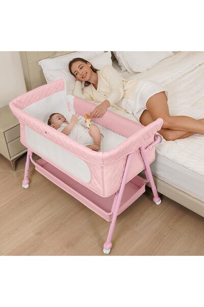 Arabest Bedside Bassinet for Baby, Easy to Assemble Portable Bassinet for New...