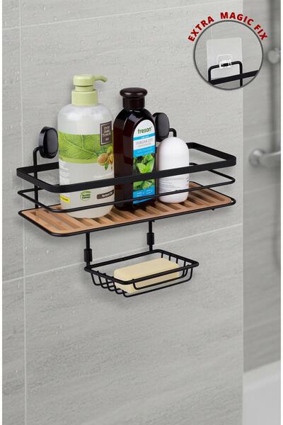 Okyanus Home 2-функционален черен Due едноетажен правоъгълен шкаф за шампоани...