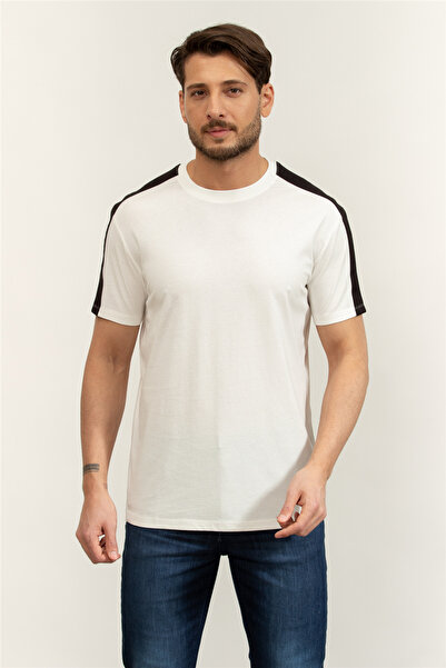 Armani Exchange Erkek Bisiklet Yaka T-Shirt Beyaz