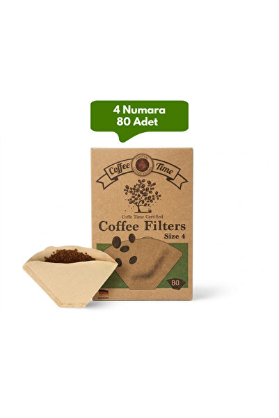 Coffee Time Filtre Kahve Kağıdı No:4 | Doğal Ağartılmamış İnce Dokulu Kahve F...