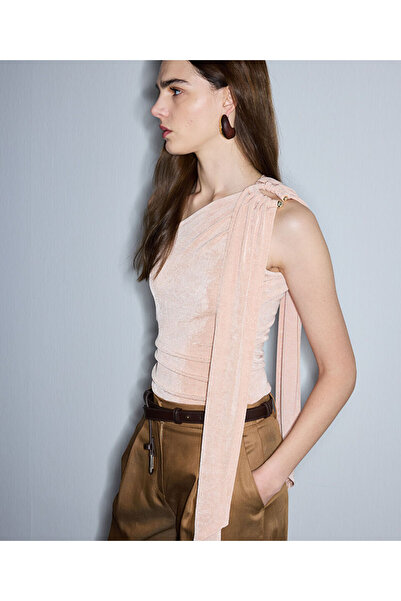 İpekyol Parlak dokulu asimetrik tişört