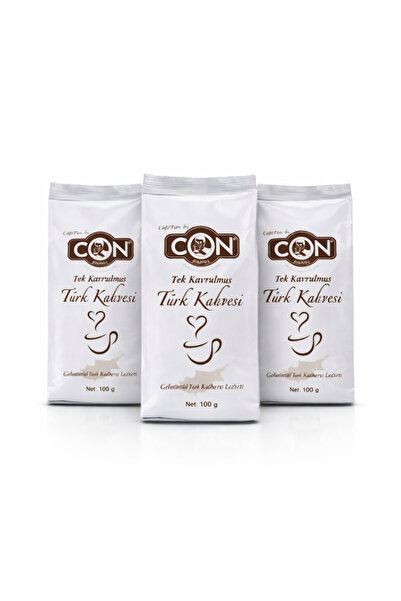 Con Türk Kıbrıs'ın Meşhur Kahvesi Lefkoşa Türk Kahvesi 100 gr 3'lü Paket