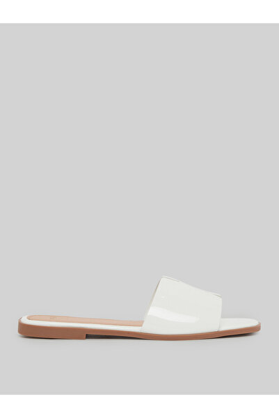 Styli White Slip-On Flat Mules