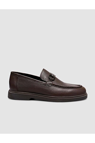 Cabani Genuine Leather Brown Men's Loafer Shoes