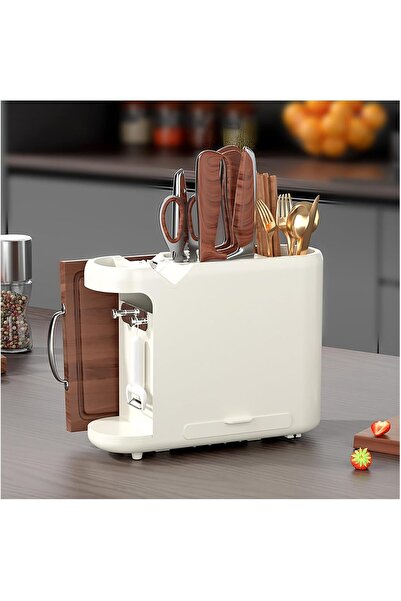 Arabest Multi Functional Kitchen Storage Rack, Knife Holder with Sharpener, C...