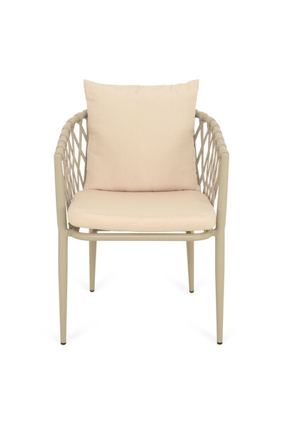 Maison Mex Scaun gradina/terasa DIEGO L.56 l.62 H.75 sampanie/bej