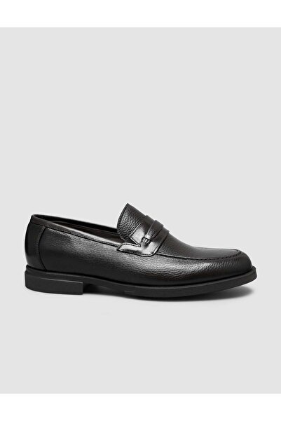 Cabani Men's Genuine Leather Black Classic Penny Loafers