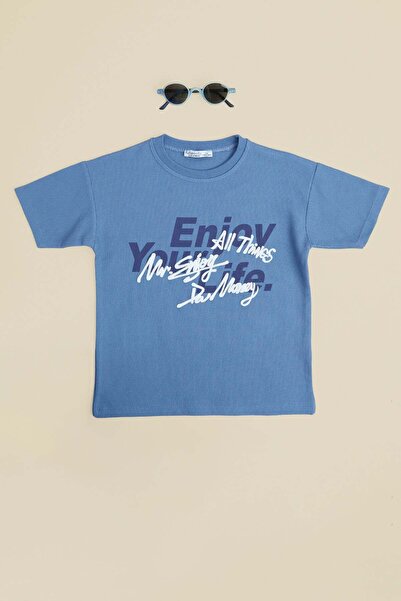 Fulla Moda Tekst Štampano Majica za dečake od tkanine u obliku saća