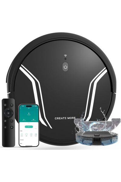 Arabest Robot Vacuum and Mop Combo, 3-in-1 Robotic Vacuum Cleaner, 5000Pa Str...