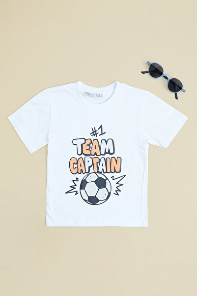 Fulla Moda Team Captain Text Printed Boys' T-Shirt
