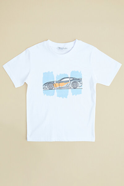 Fulla Moda Tricou pentru băieți Car cu imprimeu guler rotund