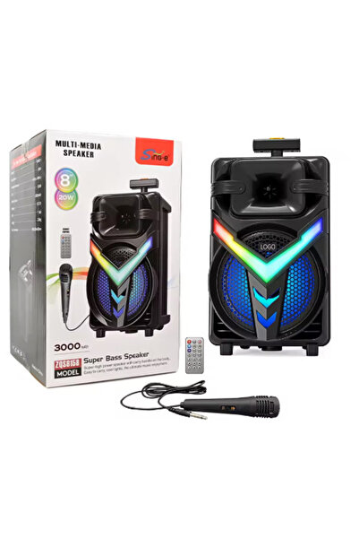 AHMED Portable troller speaker ZQS 8158 Bluetooth Speaker 8Inch 3000 mAh 20W ...