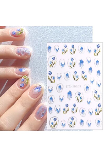 delis Marquise nail stickers, STICKER88, Blue