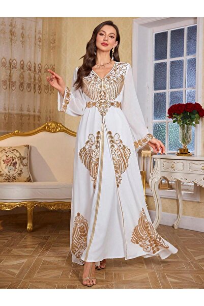 Madam Uniq Long sleeved sequin embroidered elegant and gorgeous dress