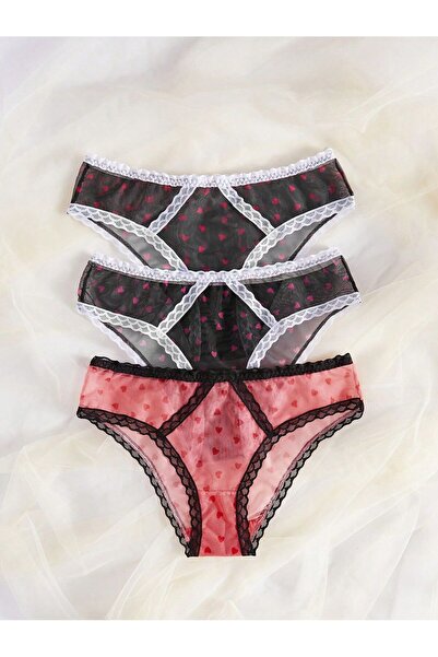 JInsh 3 Pack Women's Sexy Breathable Lace Briefs Underwear for Women Soft Com...