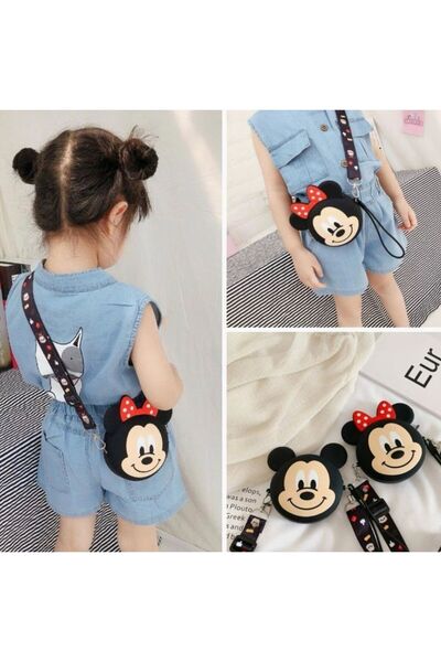 mirkidsclub Kız Çocuk Silikon Minie Mouse Model Çanta