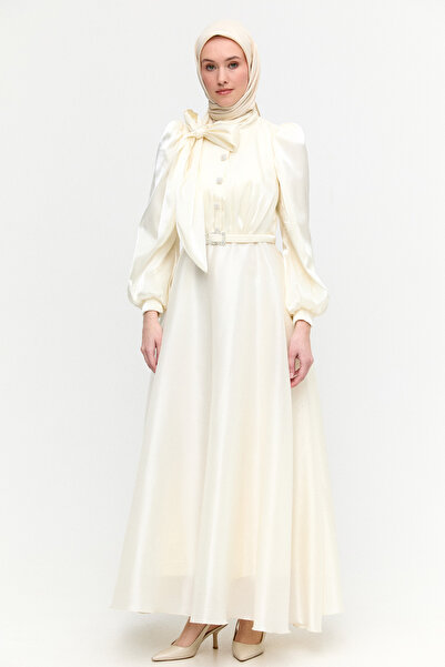 Setrms Jakarlı Şifon Abiye Elbise