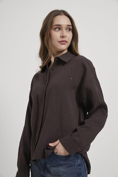 Arma Life Armalife 4979 pul passage sleeve foldable women's shirt