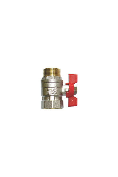 regata Brass Ball Valve Butterfly Handle 1" Female-Male Thread for Water