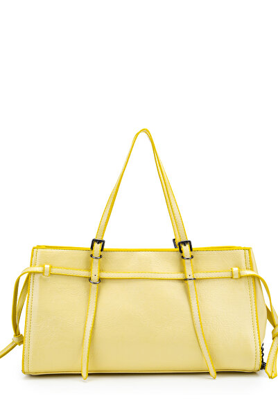 minebag Negru detaliu cu lanț Bonnie pentru femei, mână și umăr, geantă Galben