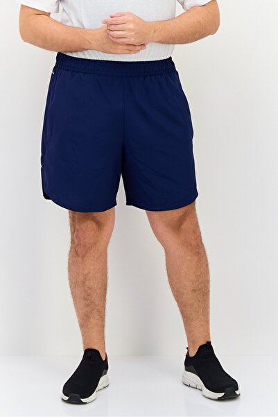 adidas Men Sportswear Fit 7 Inseam Brand Logo Walking Shorts, Navy Blue