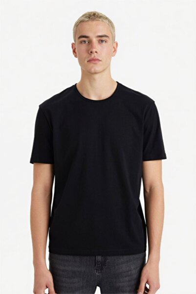 DeFacto Men's T-Shirt D5481Ax/Bk81 Black