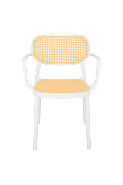 Maison Mex Garden/terrace chair ALIVIO L.53.8 l.51 H.78.2 white/natural
