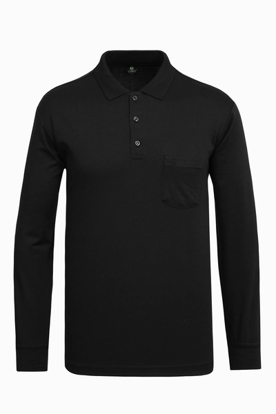 Çizgi Triko Ανδρικό μακρυμάνικο φούτερ με λαιμόκοψη πόλο και τσέπες, εποχιακό...