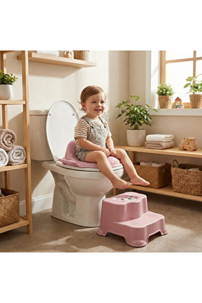 Livenda Pembe Kulplu Çocuk Klozet Adaptörü