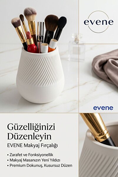 Evene Organizator de machiaj Suport pentru pensule de machiaj Organizator de machiaj Culoare albă Model 89