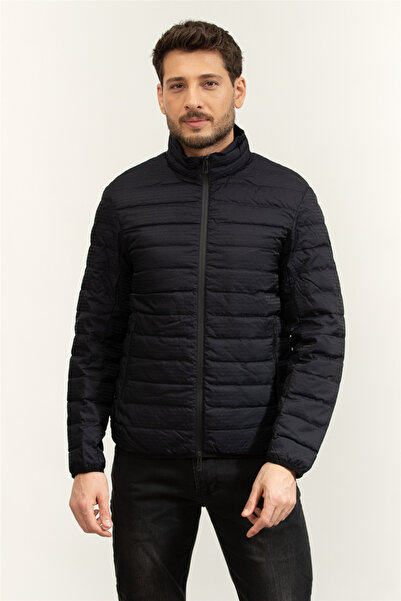 Emporio Armani معطف رجالي أزرق داكن