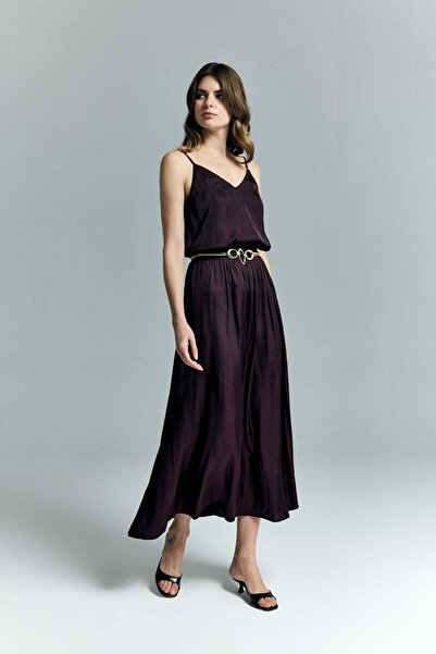 Sateen Fustă Tosca - Roșu Claret