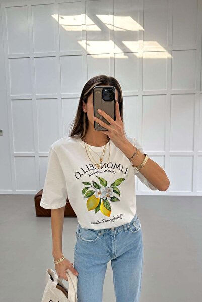 mylove قميص ليمون مطبوع إكرو