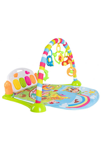 MalPlay Salteluta interactiva pentru bebelusi cu pian Rainbow